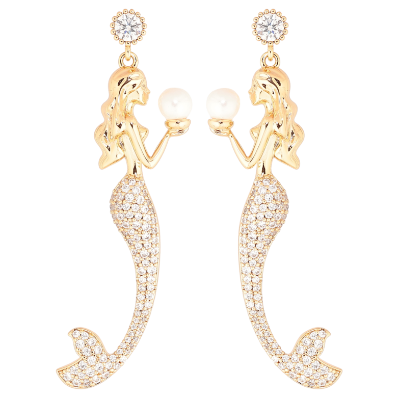 Сережки Xuping Позолота 18K пусети «Русалки» фото №1