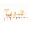 Серьги Xuping Позолота 18K пусеты Узор с кристальными дорожками фото №2