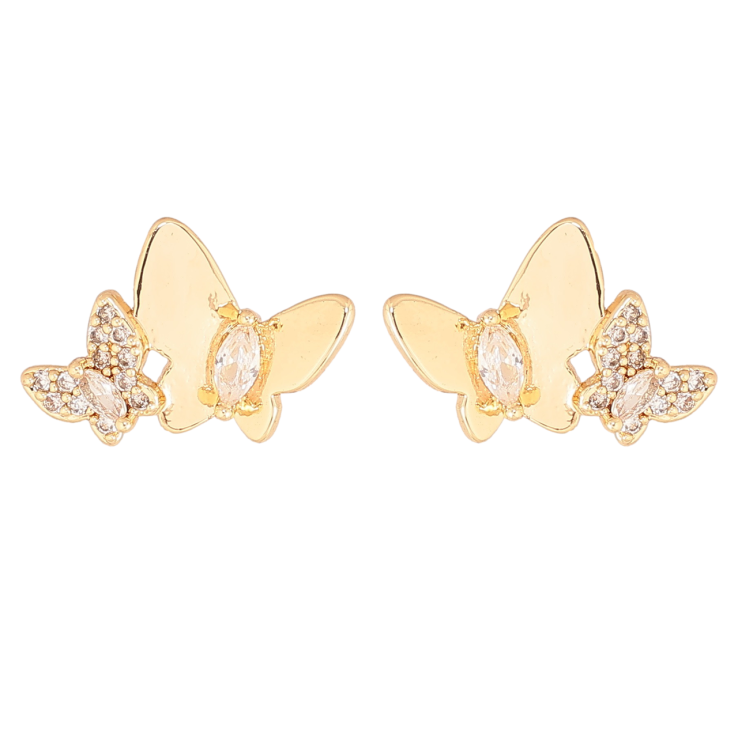 Сережки Xuping Позолота 18K пусети Метелики фото №11