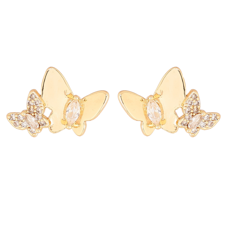 Сережки Xuping Позолота 18K пусети Метелики фото №1