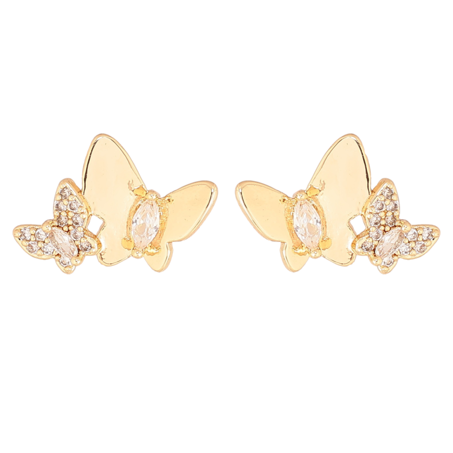 Сережки Xuping Позолота 18K пусети Метелики фото №1