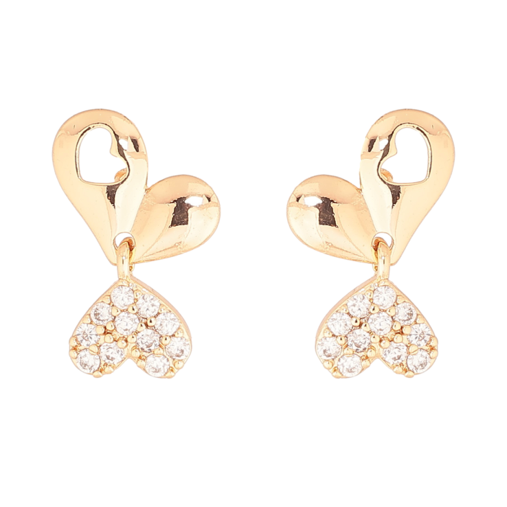 Сережки Xuping Позолота 18K пусети Сердечка фото №7 Сережки Xuping Позолота 18K пусети Сердечка фото №7