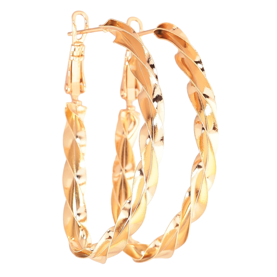 Серьги Xuping Позолота 18K итальянский замок Декоративный узор фото №1 Серьги Xuping Позолота 18K итальянский замок Декоративный узор фото №1