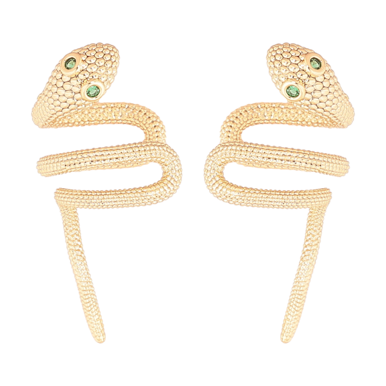 Серьги Xuping Позолота 18K каффы Змеи фото №5