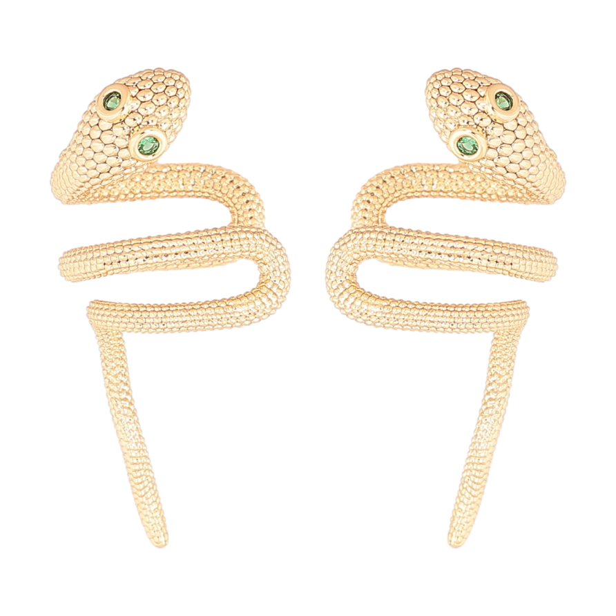 Серьги Xuping Позолота 18K каффы Змеи фото №1 Серьги Xuping Позолота 18K каффы Змеи фото №1