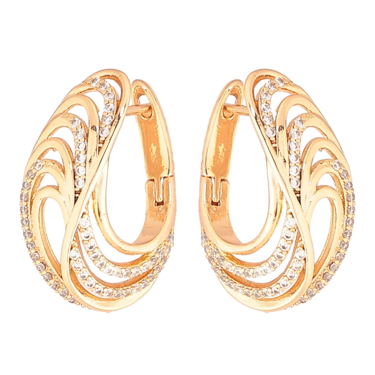 Серьги Xuping Позолота 18K английский замок Декоративный узор с кристаллами фото №24