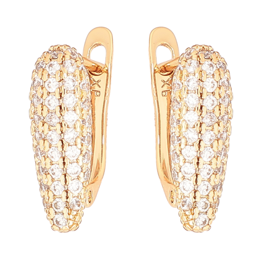 Серьги Xuping Позолота 18K английский замок Инкрустация кристаллами фото №1
