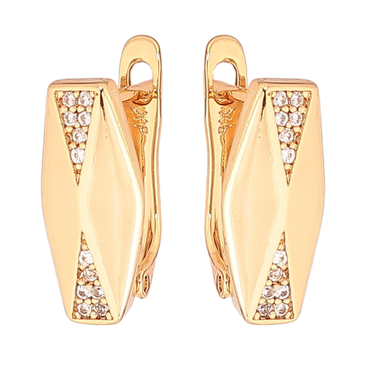 Серьги Xuping Позолота 18K английский замок Декоративный узор с кристаллами фото №23