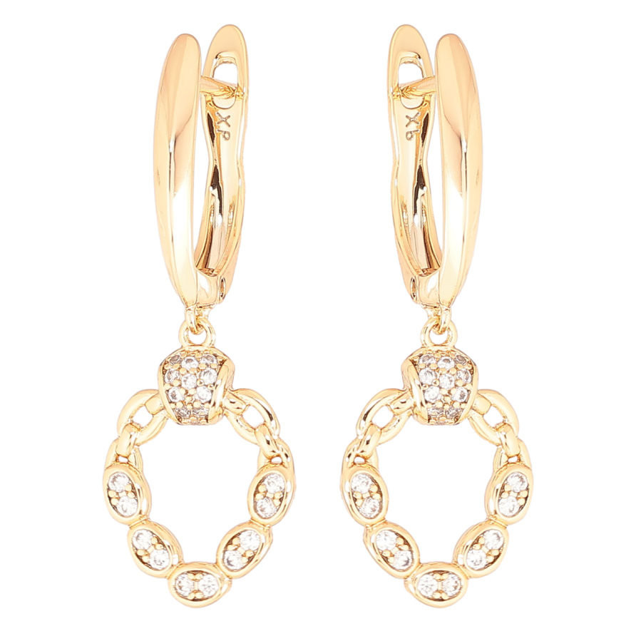 Серьги Xuping Позолота 18K английский замок Декоративные подвески с кристаллами фото №1 Серьги Xuping Позолота 18K английский замок Декоративные подвески с кристаллами фото №1