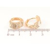 Серьги Xuping Позолота 18K колечки Узор с кристаллами фото №2