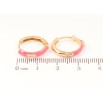 Серьги Xuping Позолота 18K колечки Покрытие розовой эмалью с вставкой кристалл фото №2