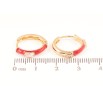 Серьги Xuping Позолота 18K колечки Покрытие красной эмалью с вставкой кристалл фото №2