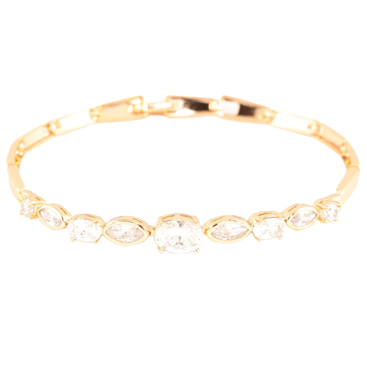 Браслет Xuping Позолота 18K Дорожка кристаллов длина 19см х 3мм фото №16 Браслет Xuping Позолота 18K Дорожка кристаллов длина 19см х 3мм фото №16