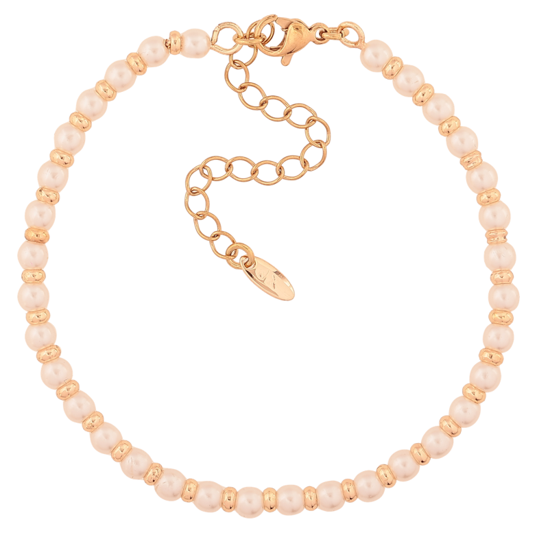 Браслет Xuping M&L Колір 18K «Перлинно-золотисті намистини» довжина з доп.ланцюжком 17.5-23см х 3-4мм фото №1 Браслет Xuping M&L Колір 18K «Перлинно-золотисті намистини» довжина з доп.ланцюжком 17.5-23см х 3-4мм фото №1