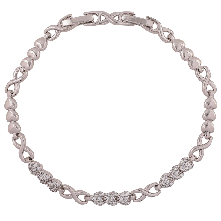 Браслет Xuping Родий Узор сердечки размер с доп. замком 17.5,19.5см х 4-5мм фото №16 Браслет Xuping Родий Узор сердечки размер с доп. замком 17.5,19.5см х 4-5мм фото №16