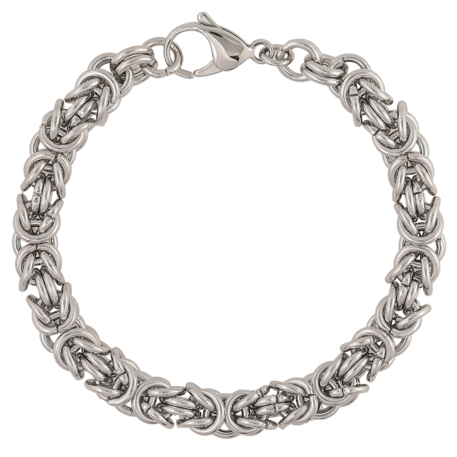 Браслет Xuping ТТМ Stainless Steel цвет Родий Цепочка Византийское плетение размер 20.5см х 8мм фото №1 Браслет Xuping ТТМ Stainless Steel цвет Родий Цепочка Византийское плетение размер 20.5см х 8мм фото №1