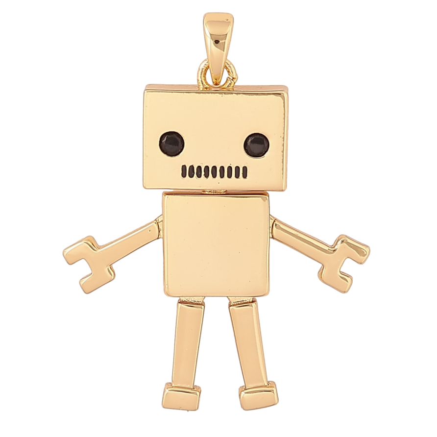 Кулон Xuping Позолота 14K Робот для цепочки до 4мм фото №1 Кулон Xuping Позолота 14K Робот для цепочки до 4мм фото №1