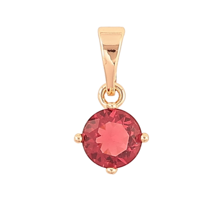 Кулон Xuping M&L Колір 18К «Червоний кристал, ø 6мм» для ланцюжка до 5мм фото №5 Кулон Xuping M&L Колір 18К «Червоний кристал, ø 6мм» для ланцюжка до 5мм фото №5