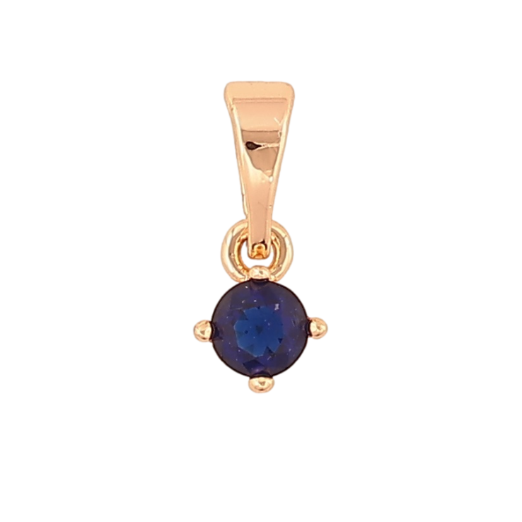 Кулон Xuping M&L Колір 18К «Синій кристал, ø 4мм» для ланцюжка до 5мм фото №4 Кулон Xuping M&L Колір 18К «Синій кристал, ø 4мм» для ланцюжка до 5мм фото №4