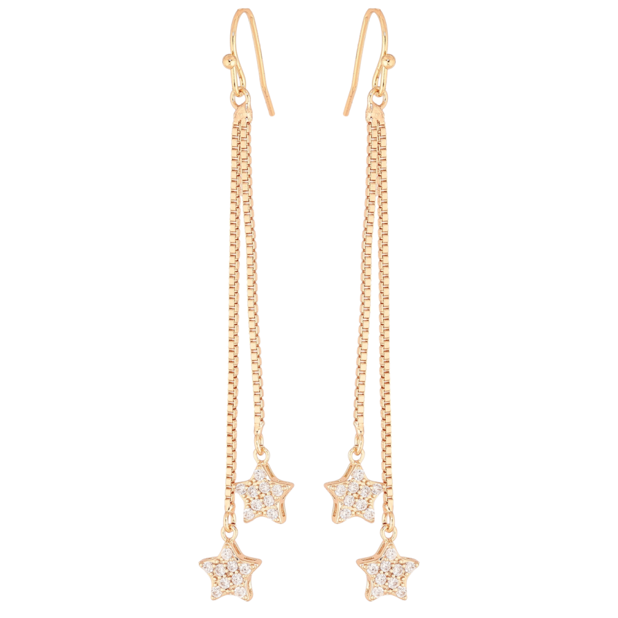 Сережки Xuping M&L Колір 18K французький замок «Зоряні підвіски» фото №1