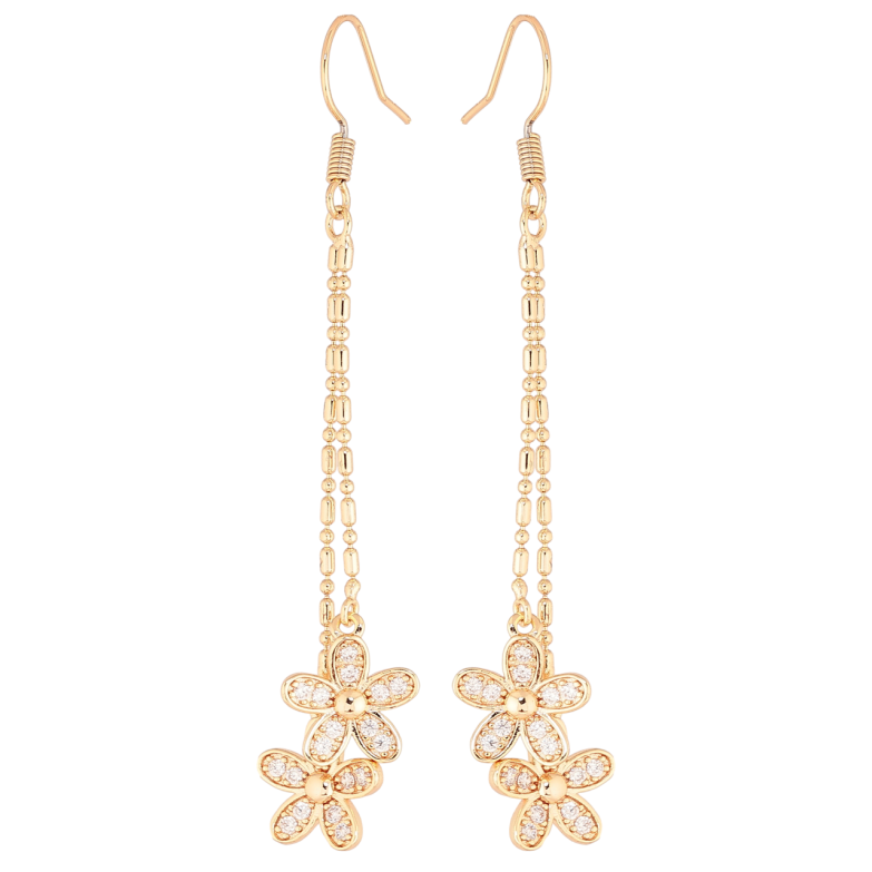 Серьги Xuping M&L Цвет 18K французский замок Подвески с цветочками фото №5