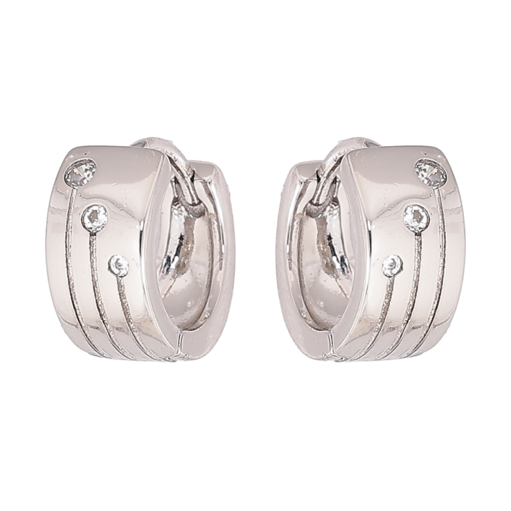 Серьги Xuping Родий колечки Декоративный узор с кристаллами фото №16