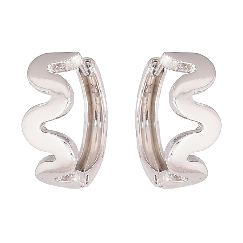 Сережки Xuping Родій колечка «Декоративний візерунок» фото №1 Сережки Xuping Родій колечка «Декоративний візерунок» фото №1