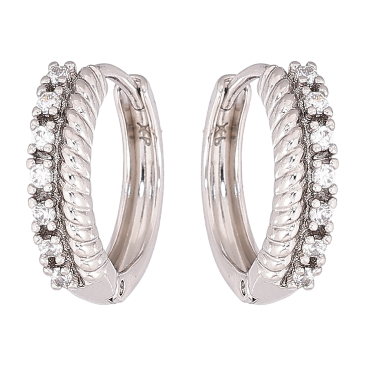 Серьги Xuping Родий колечки Декоративный узор с кристаллами фото №17