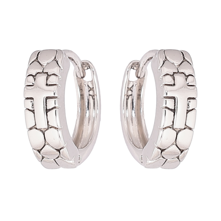 Серьги Xuping Родий колечки Узор Крестики фото №10