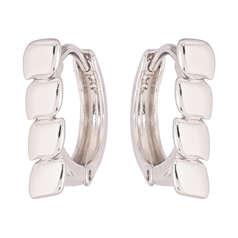 Сережки Xuping Родій колечка «Декоративний візерунок» фото №1 Сережки Xuping Родій колечка «Декоративний візерунок» фото №1