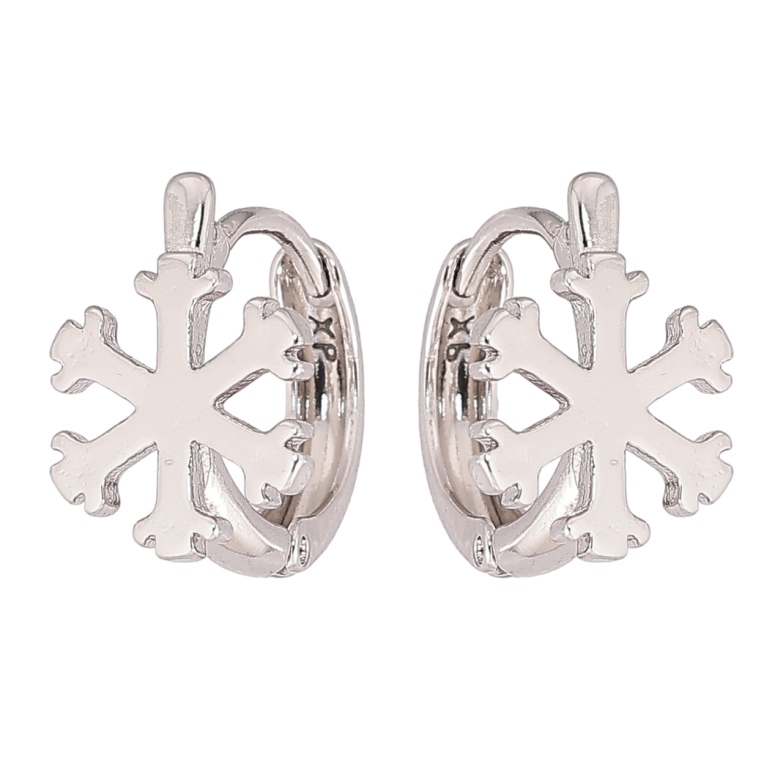 Серьги Xuping Родий колечки Снежинки фото №1 Серьги Xuping Родий колечки Снежинки фото №1