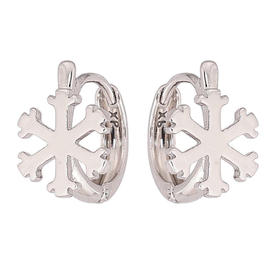 Серьги Xuping Родий колечки Снежинки фото №1 Серьги Xuping Родий колечки Снежинки фото №1