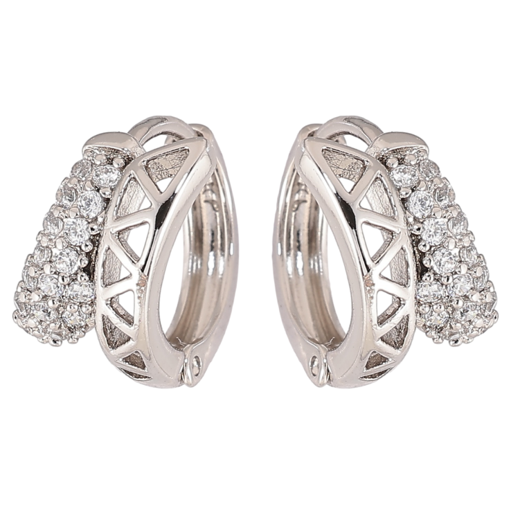 Серьги Xuping Родий колечки Резной узор с инкрустацией кристаллами фото №19 Серьги Xuping Родий колечки Резной узор с инкрустацией кристаллами фото №19