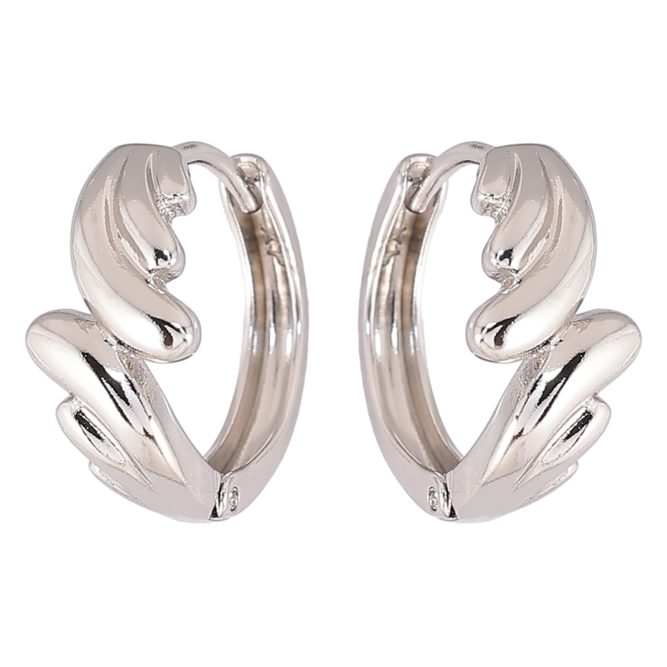 Серьги Xuping Родий колечки Декоративный узор фото №19