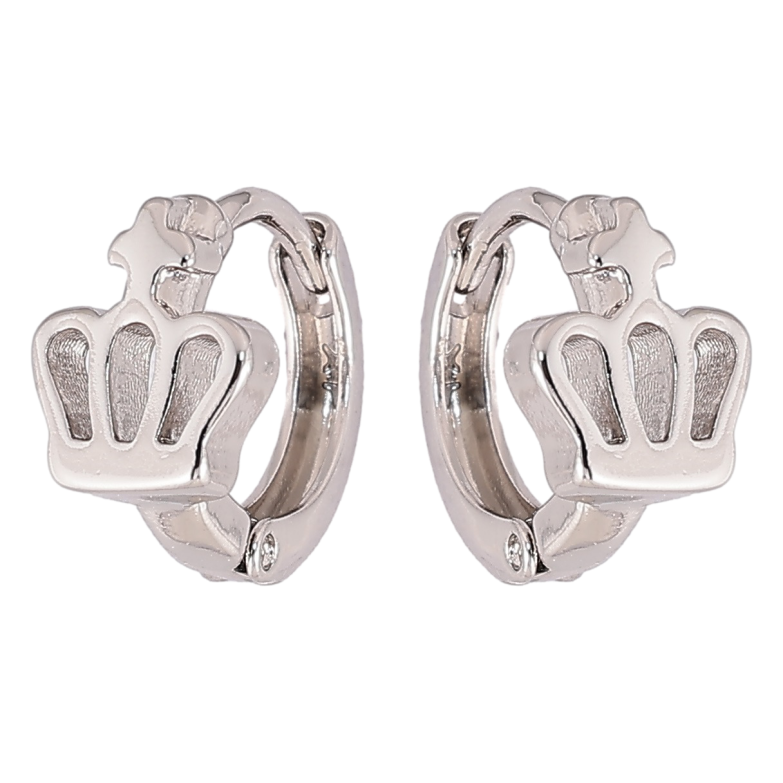 Серьги Xuping Родий колечки Корона фото №1 Серьги Xuping Родий колечки Корона фото №1