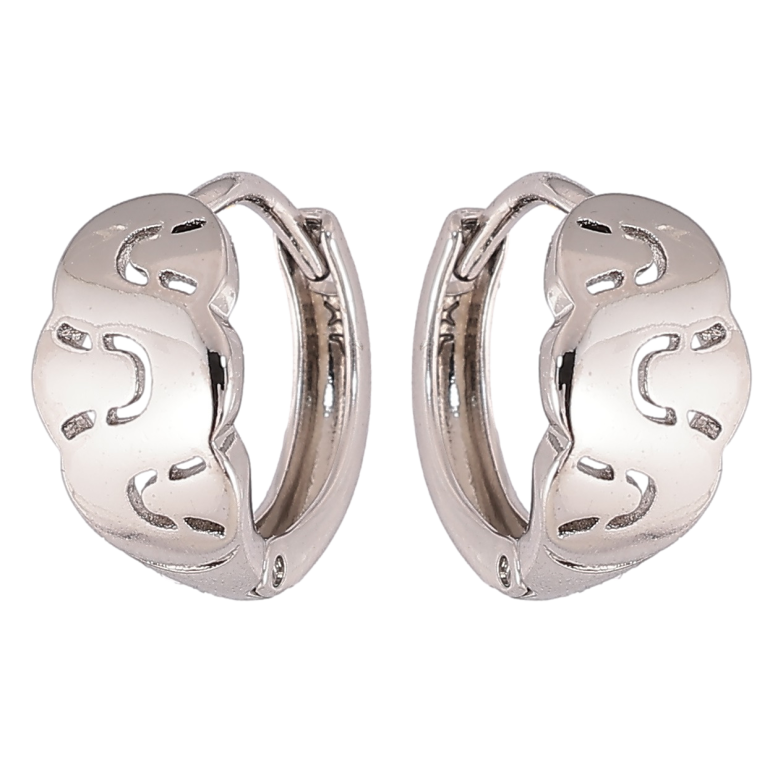 Серьги Xuping Родий колечки Декоративный узор фото №2 Серьги Xuping Родий колечки Декоративный узор фото №2