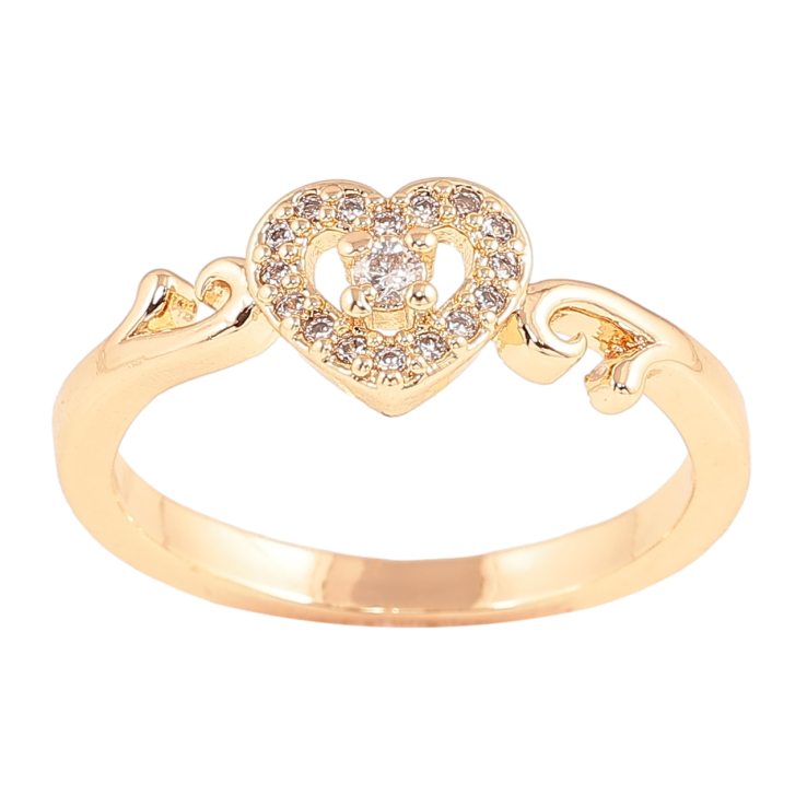 Каблучка Xuping M&L Колір 18К «Сердечко з кристалами» фото №17 Каблучка Xuping M&L Колір 18К «Сердечко з кристалами» фото №17