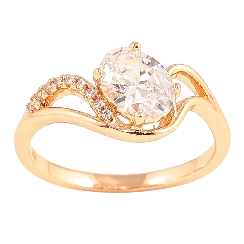 Каблучка Xuping M&L Колір 18К «Візерунок з кристалами» фото №1 Каблучка Xuping M&L Колір 18К «Візерунок з кристалами» фото №1