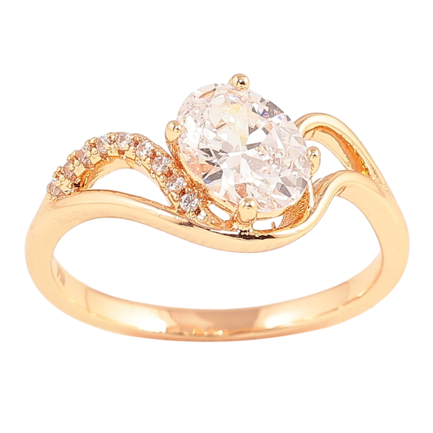 Каблучка Xuping M&L Колір 18К «Візерунок з кристалами» фото №1 Каблучка Xuping M&L Колір 18К «Візерунок з кристалами» фото №1