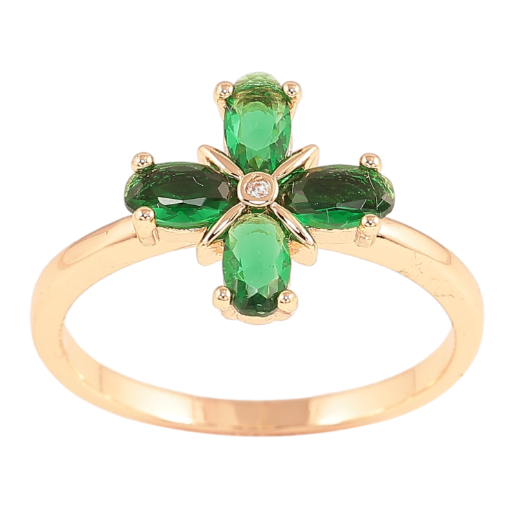 Кольцо Xuping M&L Цвет 18К Цветок из зеленых кристаллов фото №16 Кольцо Xuping M&L Цвет 18К Цветок из зеленых кристаллов фото №16