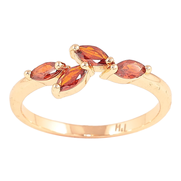 Кольцо Xuping M&L Цвет 18К Узор из красных кристаллов фото №6 Кольцо Xuping M&L Цвет 18К Узор из красных кристаллов фото №6