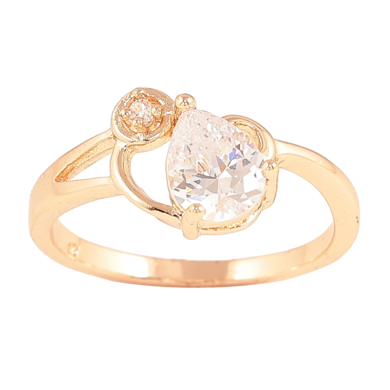 Кольцо Xuping M&L Цвет 18К Узор с кристальной капелькой фото №1 Кольцо Xuping M&L Цвет 18К Узор с кристальной капелькой фото №1