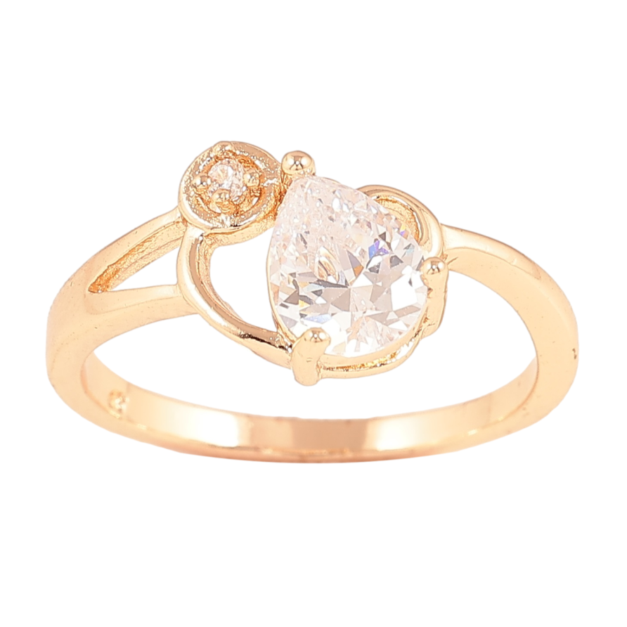 Каблучка Xuping M&L Колір 18К «Візерунок із кришталевою крапелькою» фото №1 Каблучка Xuping M&L Колір 18К «Візерунок із кришталевою крапелькою» фото №1