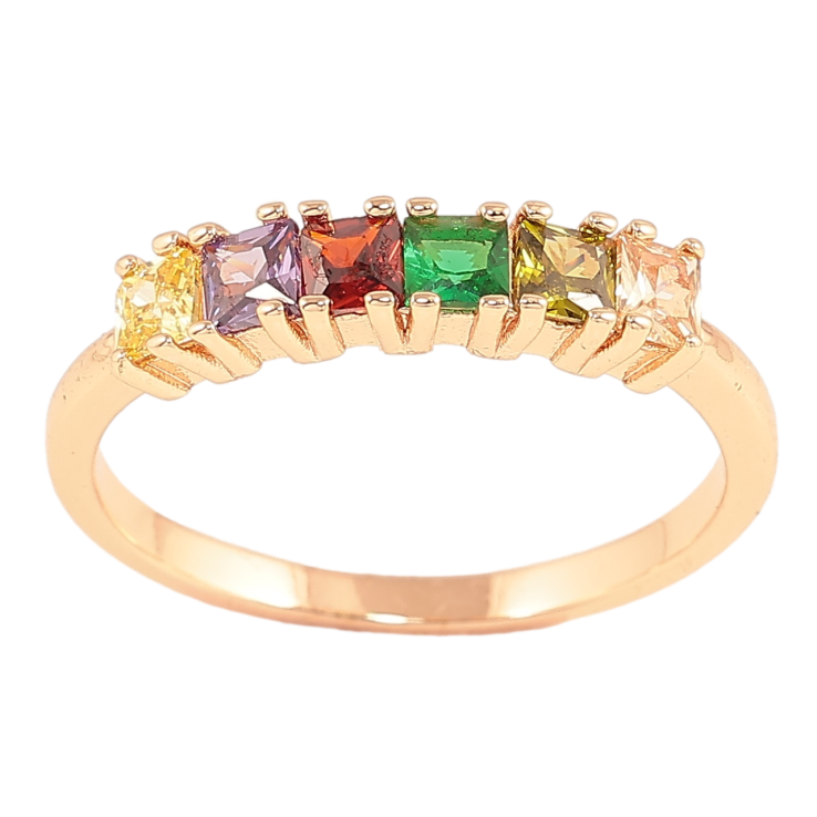 Кольцо Xuping M&L Цвет 18К Дорожка разноцветных кристаллов фото №25 Кольцо Xuping M&L Цвет 18К Дорожка разноцветных кристаллов фото №25