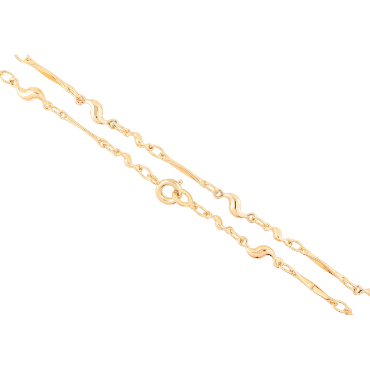 Ланцюжок Xuping M&L Колір 18К «Плетіння Фантазійне» довжина 44см х 1-4мм фото №2