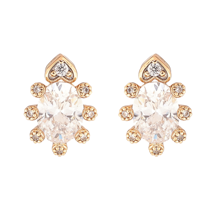 Серьги Xuping Позолота 18K пусеты Узор с кристаллами фото №11