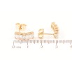 Сережки Xuping Позолота 18K пусети «Доріжки кристалів» фото №2