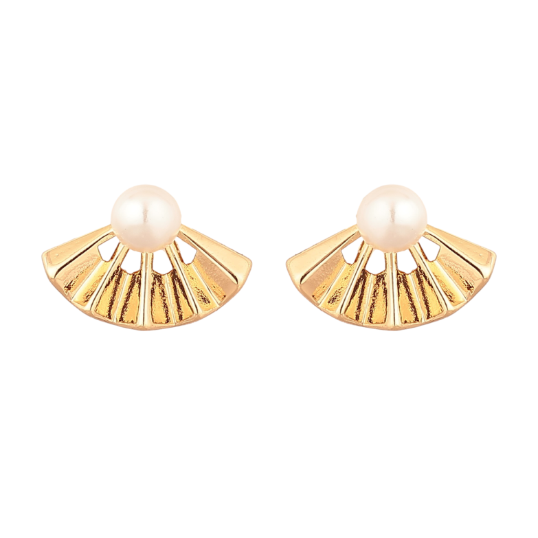 Сережки Xuping Позолота 18K пусети «Візерунок з перлинами» фото №7