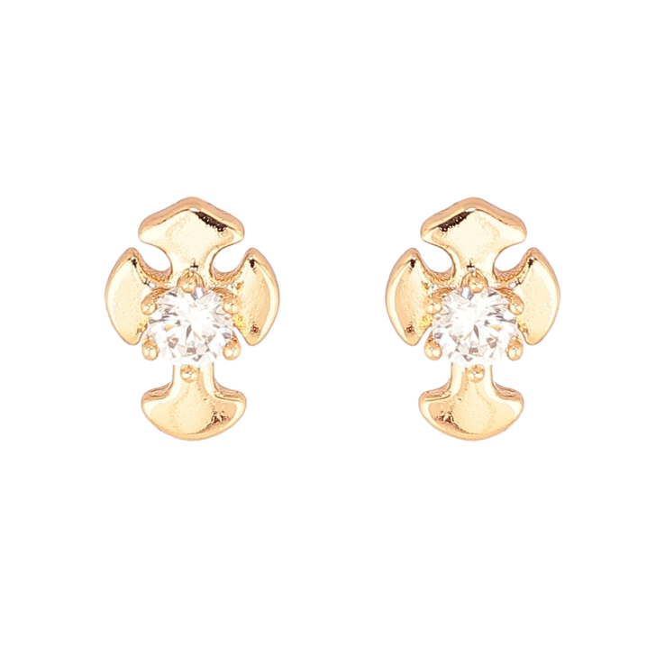 Сережки Xuping Позолота 18K пусети «Хрестики з кристалами» фото №11 Сережки Xuping Позолота 18K пусети «Хрестики з кристалами» фото №11