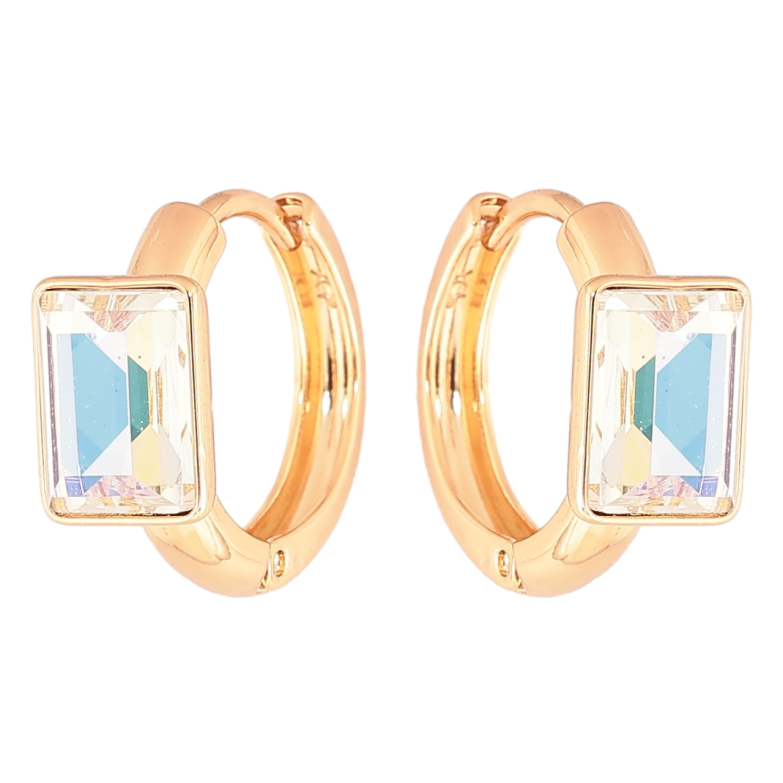 Сережки Xuping колір 18K з кристалами Swarovski колечка «Кристали Shimmer» фото №1